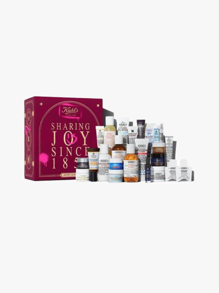 Kiehls 24 Days of Kiehls Advent Calendar in multiple branded components on a light gray background